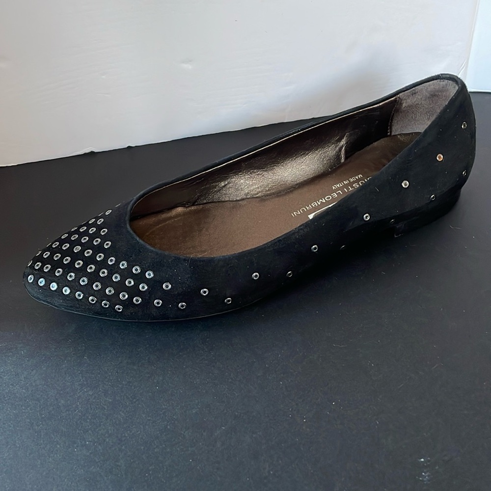 AGL studded flats suede